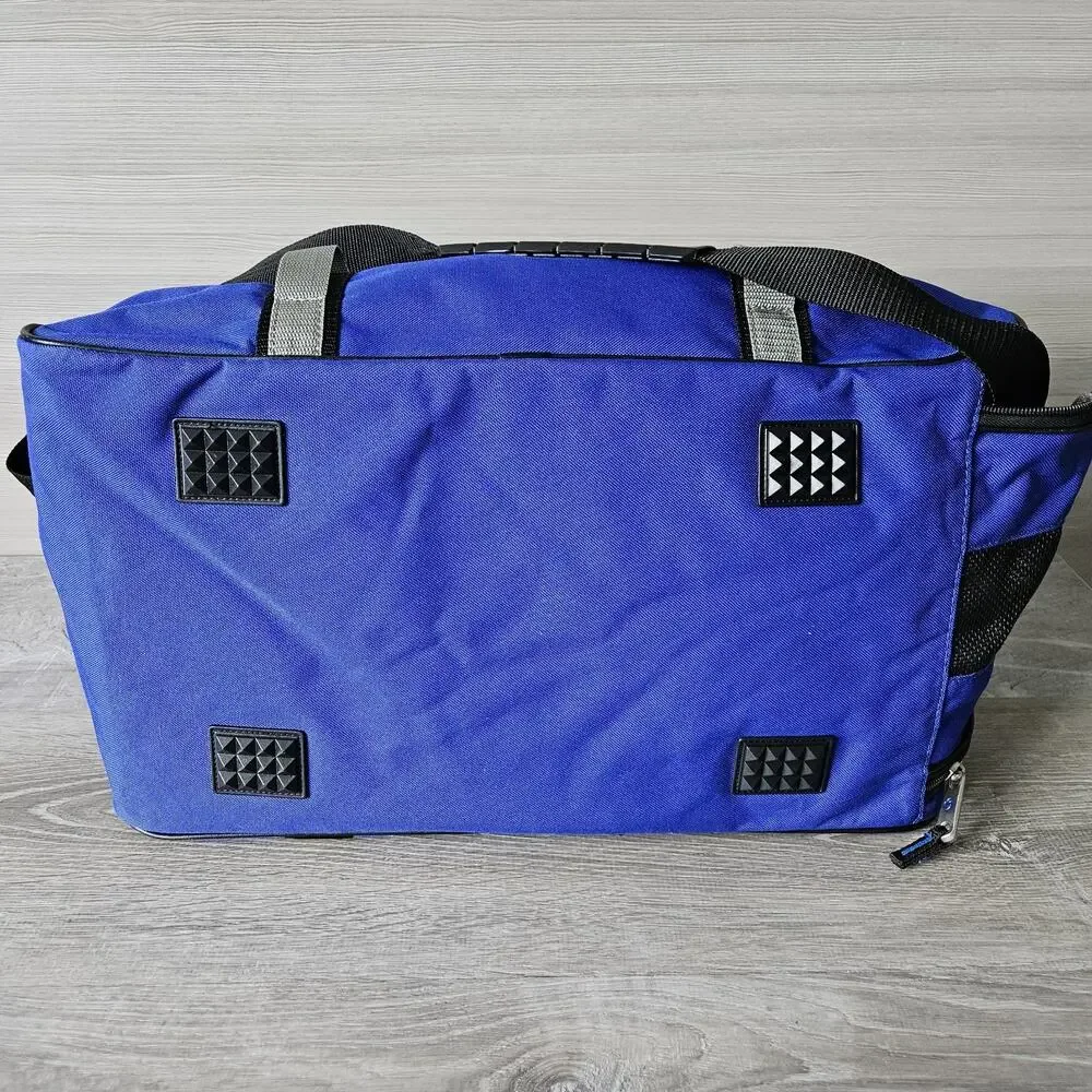 SAMSONITE Blue Carry On Weekend Duffle‎ Bag Luggage Gym Strap w/Shoe Storage